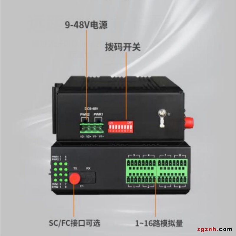 800-漢源高科1～16路4-20mA工業(yè)級模擬量光端機15_副本